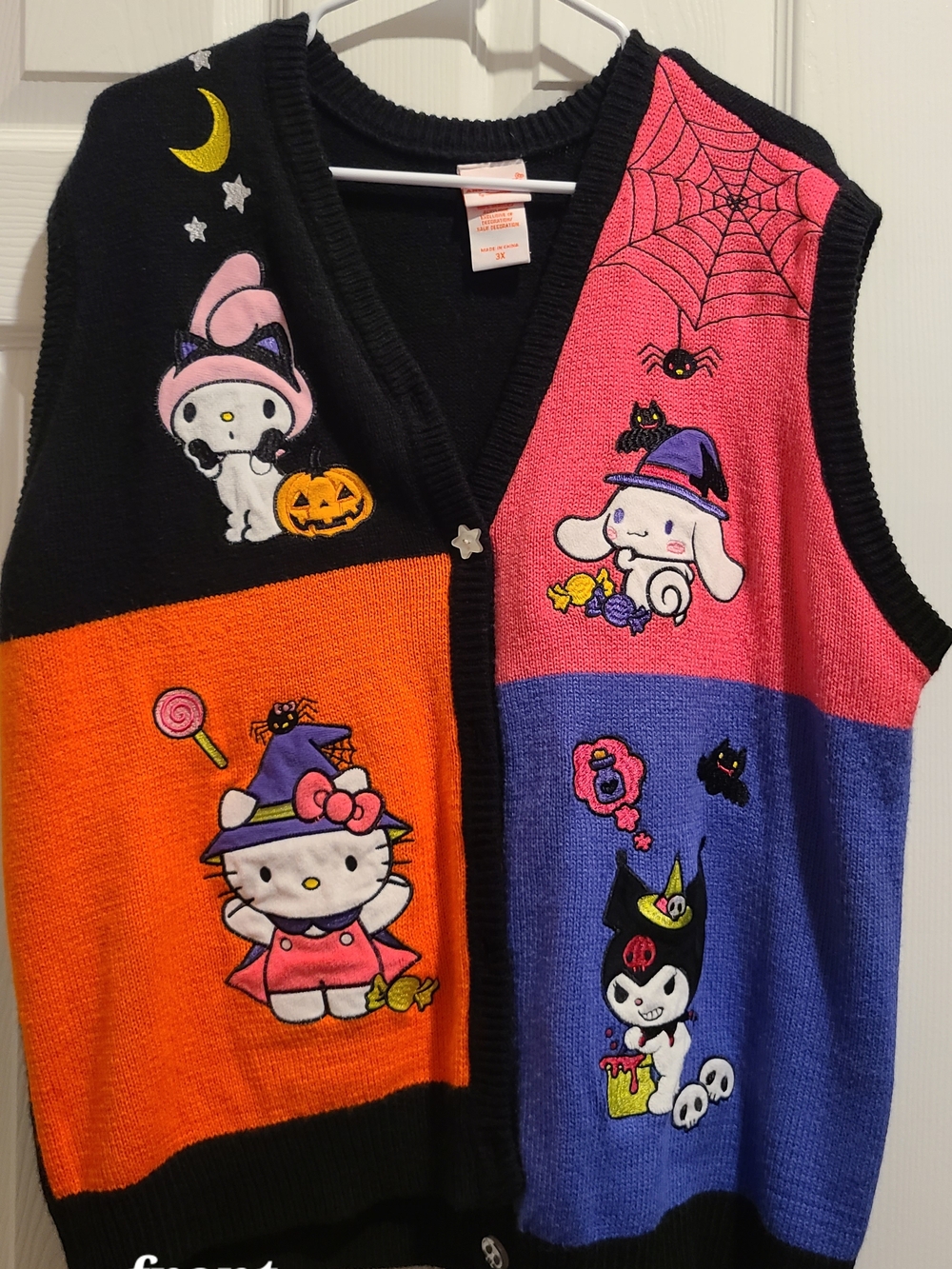 Her Universe Sanrio - Halloween Womens Swrater Vest, 3X